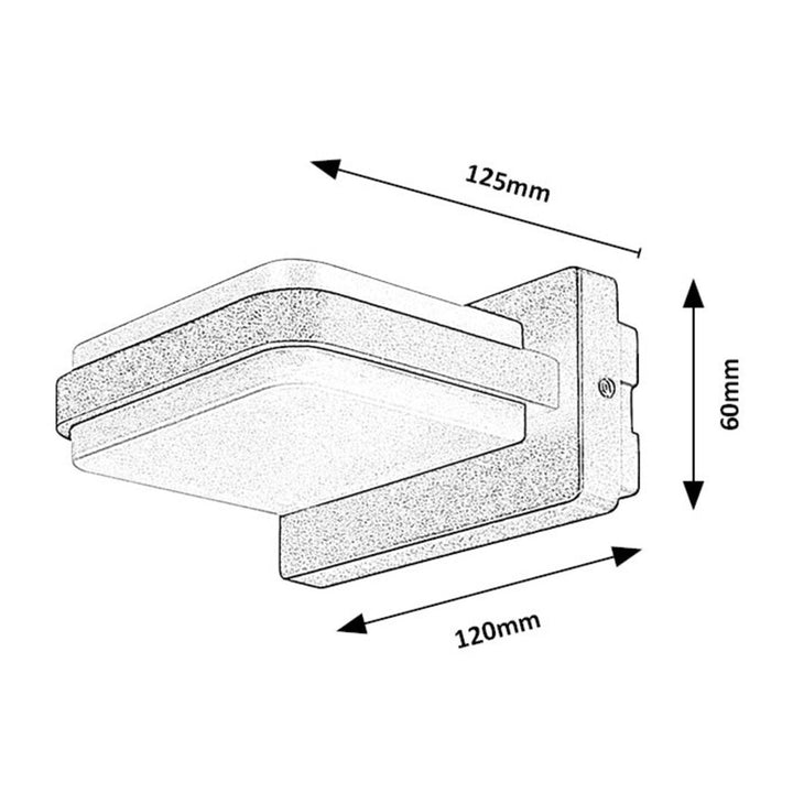 Lampada Rabalux, da esterno, a parete, IP44, LED, 12W, Gendt