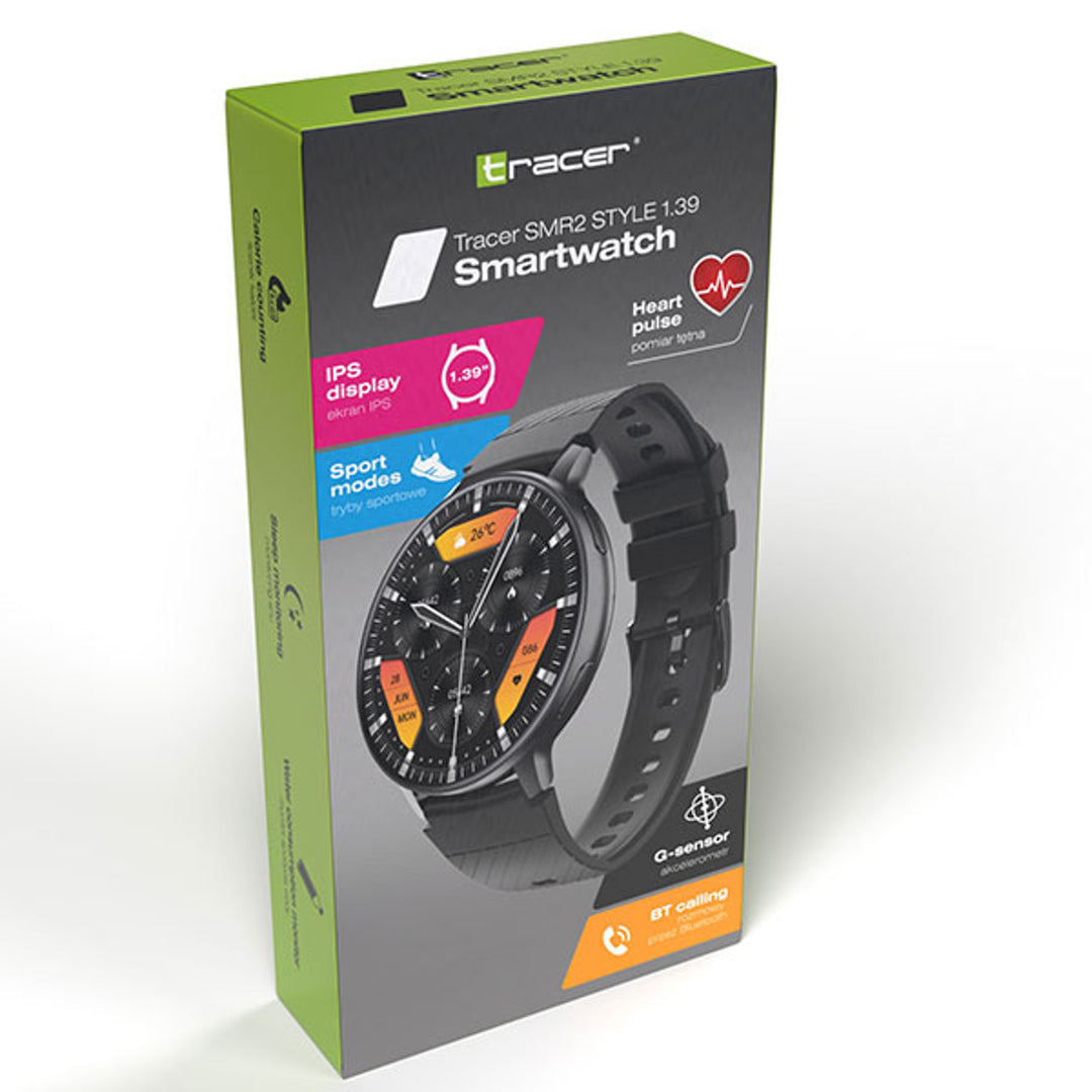 Smartwatch Tracer, Bluetooth 5.2BLE, IP67, 1.39'' IPS, STILE SMR2