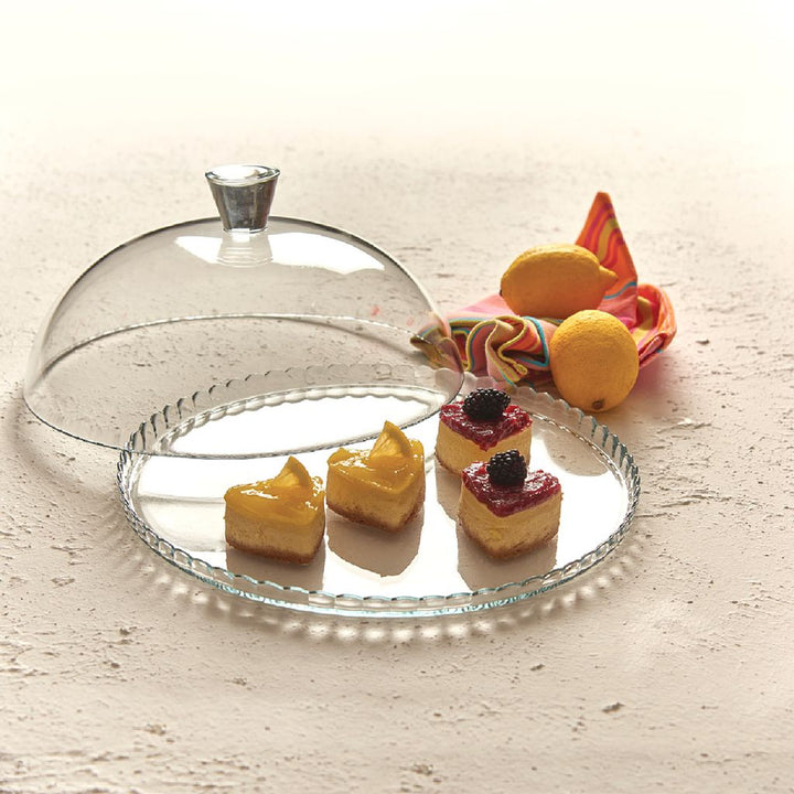 Piatto da portata Pasabahce, vetro, con paralume in vetro, 32 cm, Patisserie
