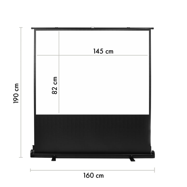 Schermo di proiezione portatile Maclean, compatto, da terra, 66", 16:9, MC-210