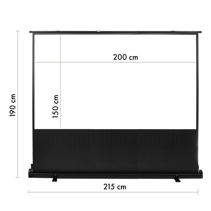 Schermo di proiezione portatile Maclean, compatto, da pavimento, 100", 4:3, MC-211