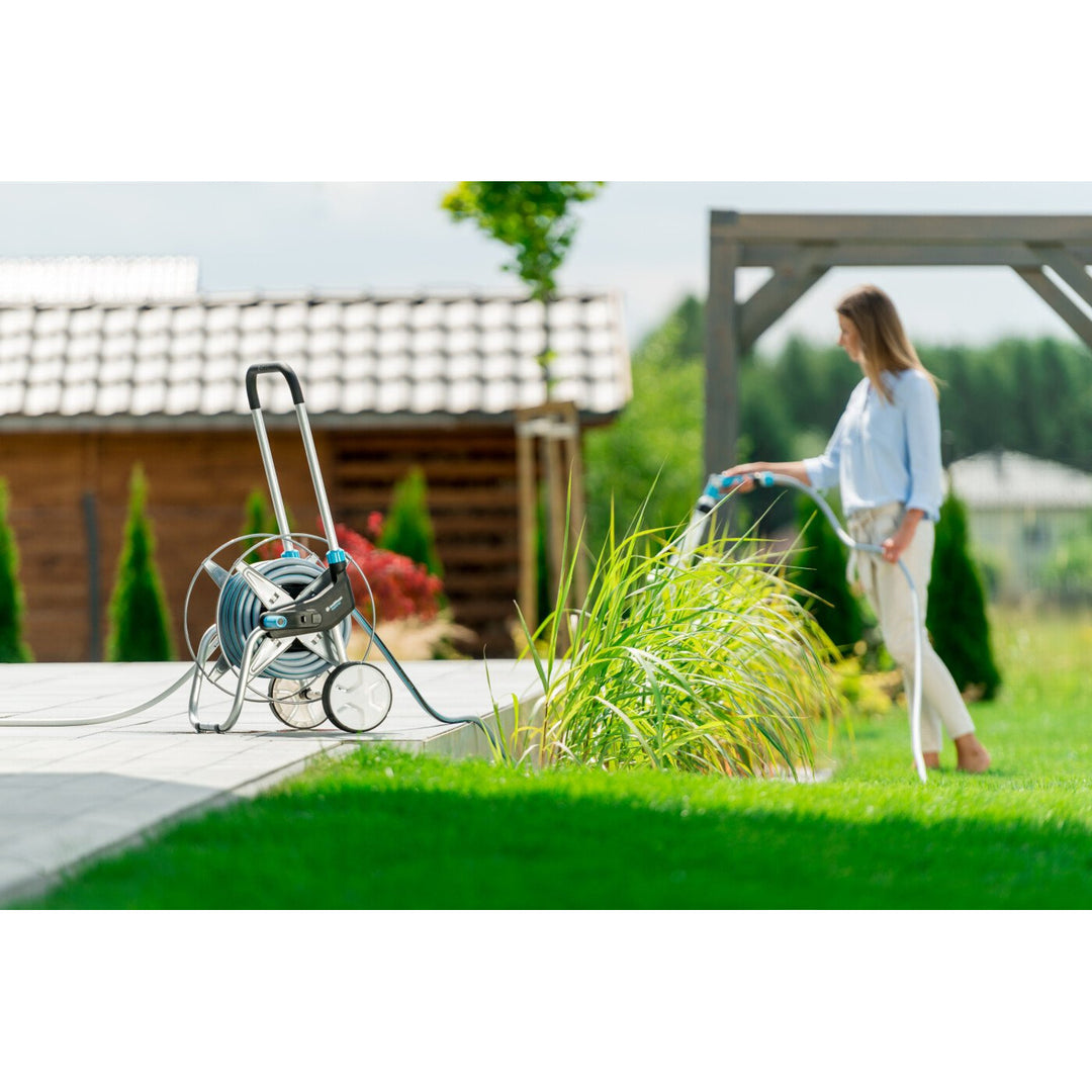 Set da giardino Cellfast, carrello, tubo da 20 m 3/4, irrigatore, raccordi, EXPLORER