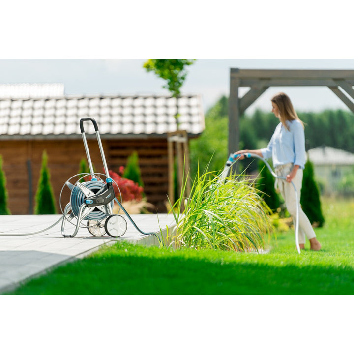 Set da giardino Cellfast, carrello, tubo da 20 m 3/4, irrigatore, raccordi, EXPLORER