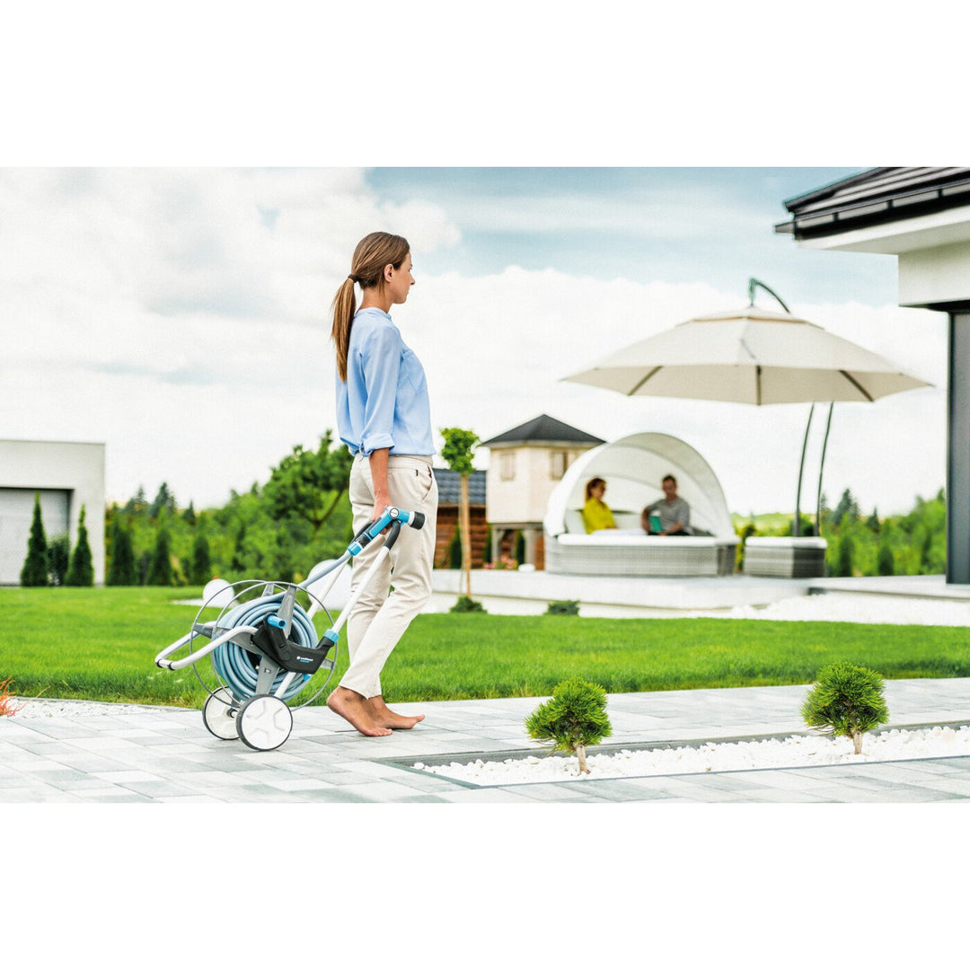 Set da giardino Cellfast, carrello, tubo da 20 m 3/4, irrigatore, raccordi, EXPLORER