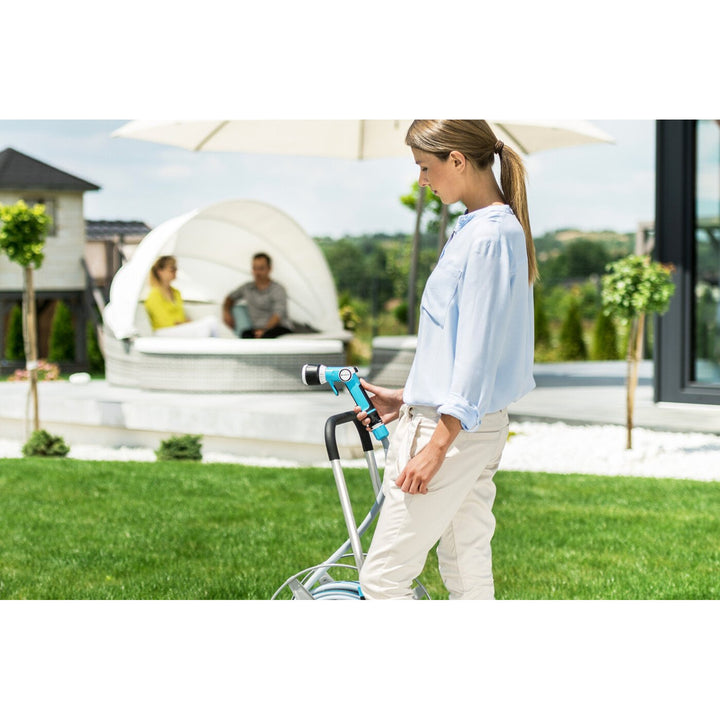 Set da giardino Cellfast, carrello, tubo da 20 m 3/4, irrigatore, raccordi, EXPLORER