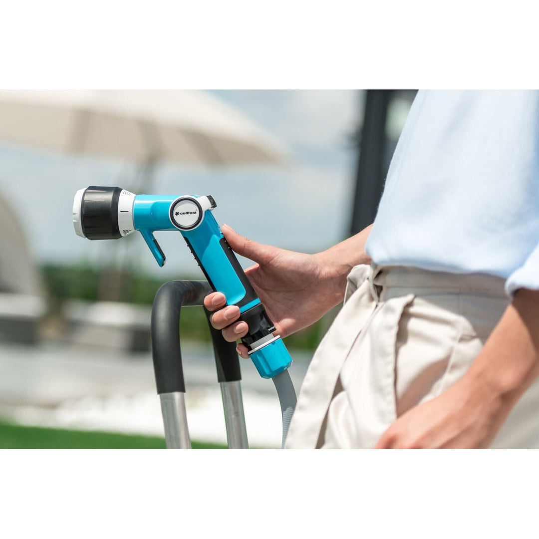 Set da giardino Cellfast, carrello, tubo da 20 m 3/4, irrigatore, raccordi, EXPLORER