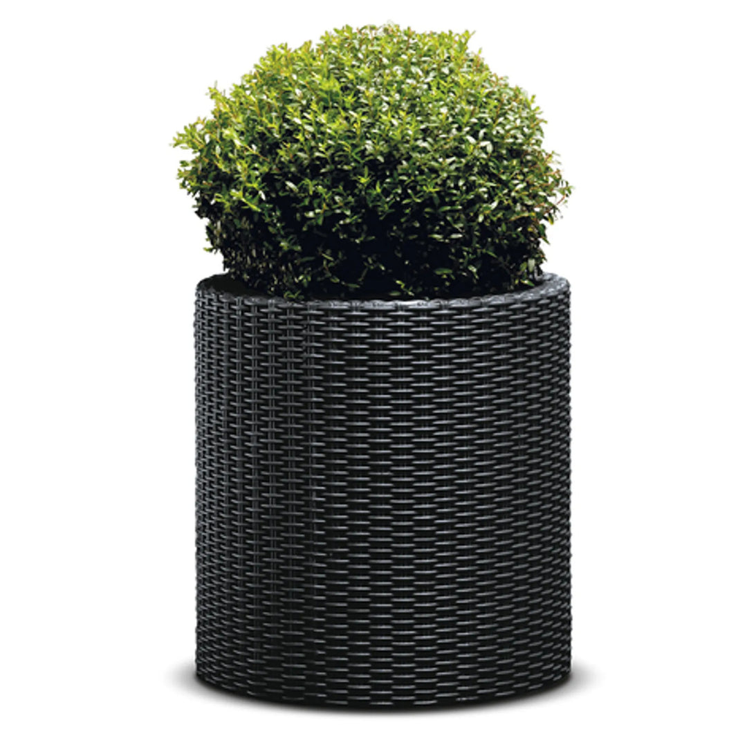 Vaso da fiori Keter, rotondo, diametro 36 cm, antracite, Cylinder Planter M