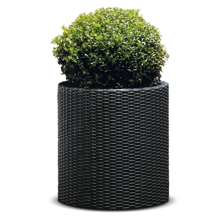 Vaso da fiori Keter, rotondo, diametro 36 cm, antracite, Cylinder Planter M