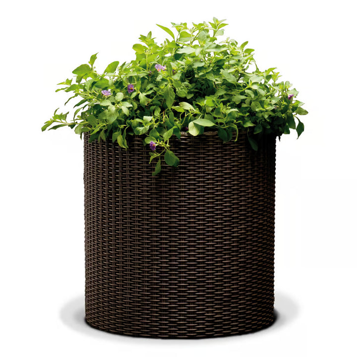 Vaso da fiori Keter, rotondo, diametro 36 cm, marrone, Cylinder Planter M