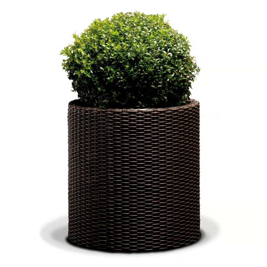Vaso da fiori Keter, rotondo, diametro 43,7 cm, marrone, Cylinder Planter L
