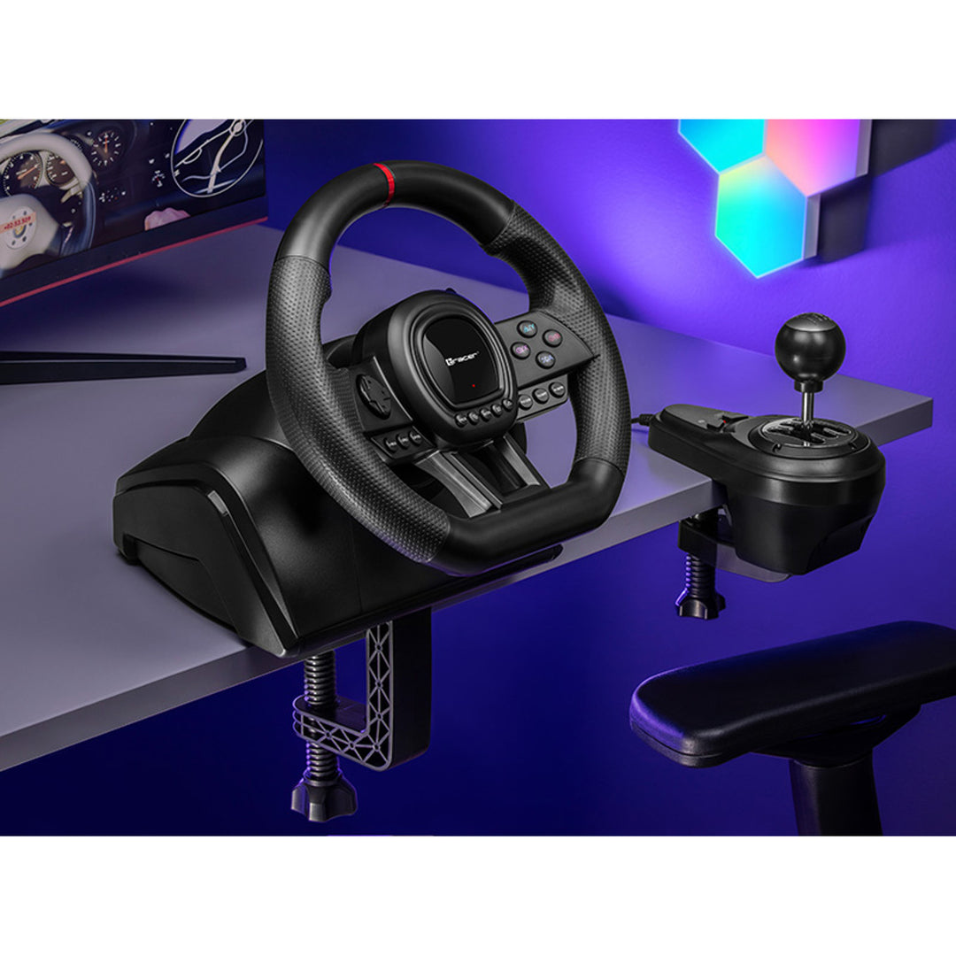 Volante Tracer, cambio, pedali, per PC PS3 PS4 Xbox One Xbox360 Switch, Simracer
