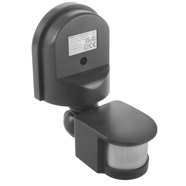 Sensore di movimento e crepuscolare a parete Maclean 180° max 1200W grigio MCE25 GR