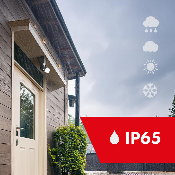 Rilevatore di movimento PIR a infrarossi Maclean IP65 grigio portata 12m MCE201 GR