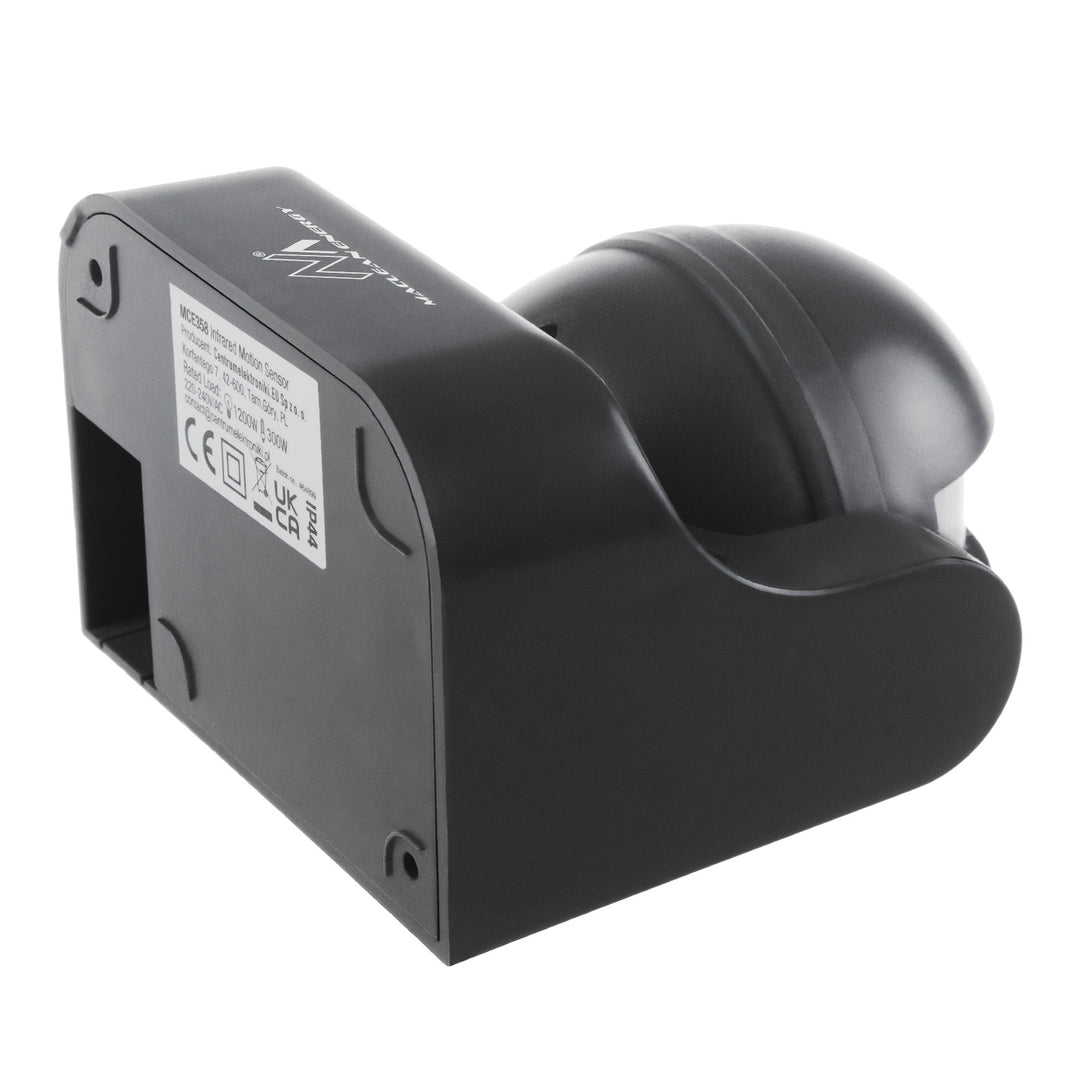 Rilevatore di movimento PIR a infrarossi Maclean IP44 grigio portata 12m carico massimo 800/1200W MCE358 GR
