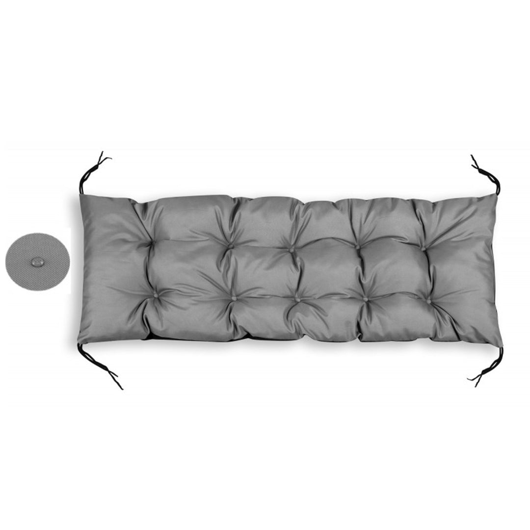 Cuscino da giardino AIO, per panchina, altalena, impermeabile, grigio, 150x50 cm, PODOGR150/50C-SZ