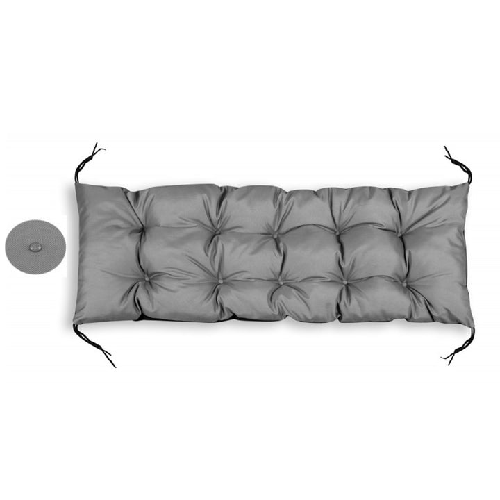 Cuscino da giardino AIO, per panchina, altalena, impermeabile, grigio, 150x50 cm, PODOGR150/50C-SZ