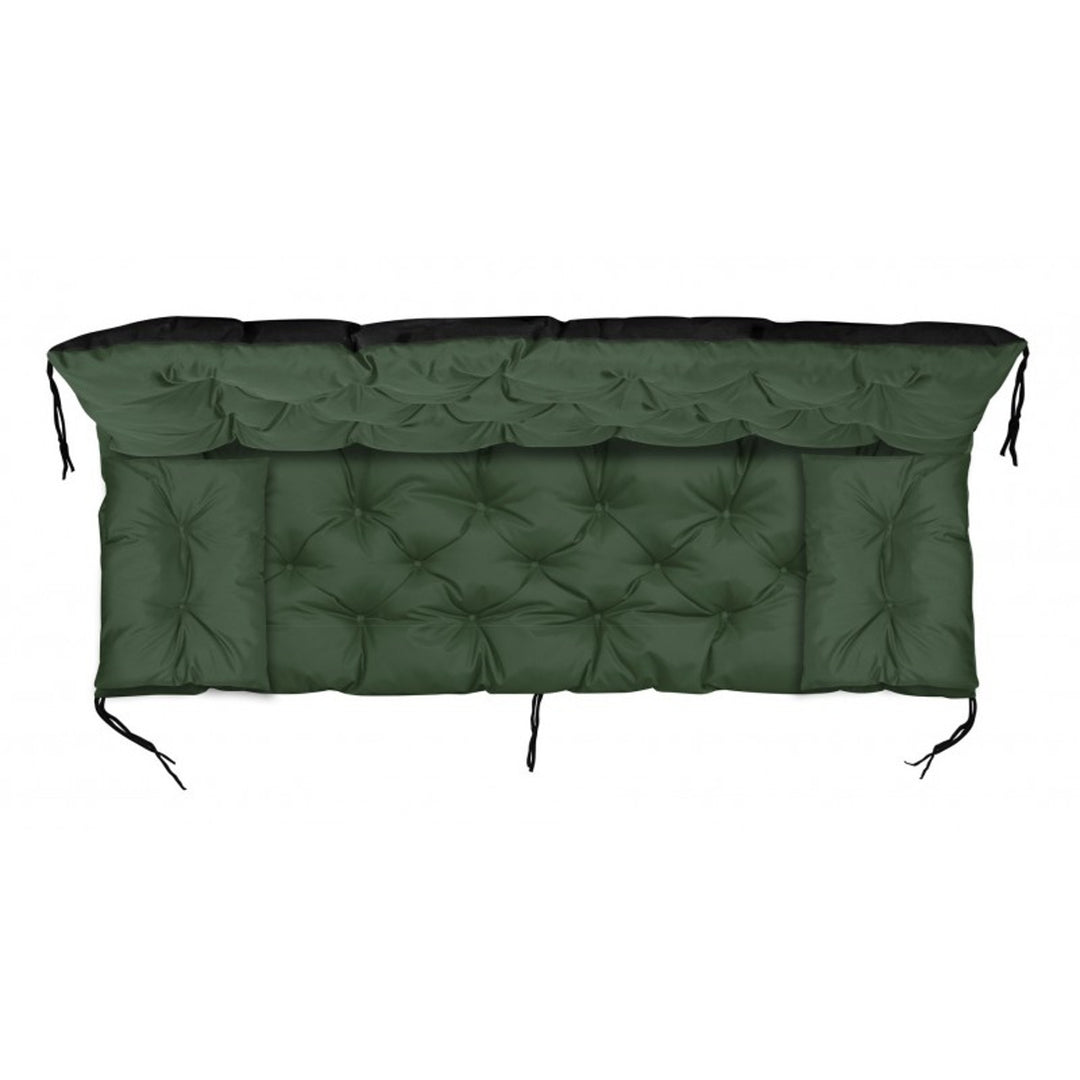 Set da giardino verde 180x60x50cm + 2 cuscini 42 x 42 cm
