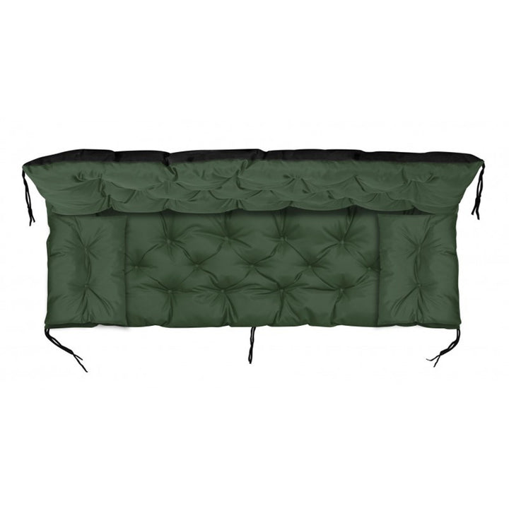 Set da giardino verde 180x60x50cm + 2 cuscini 42 x 42 cm