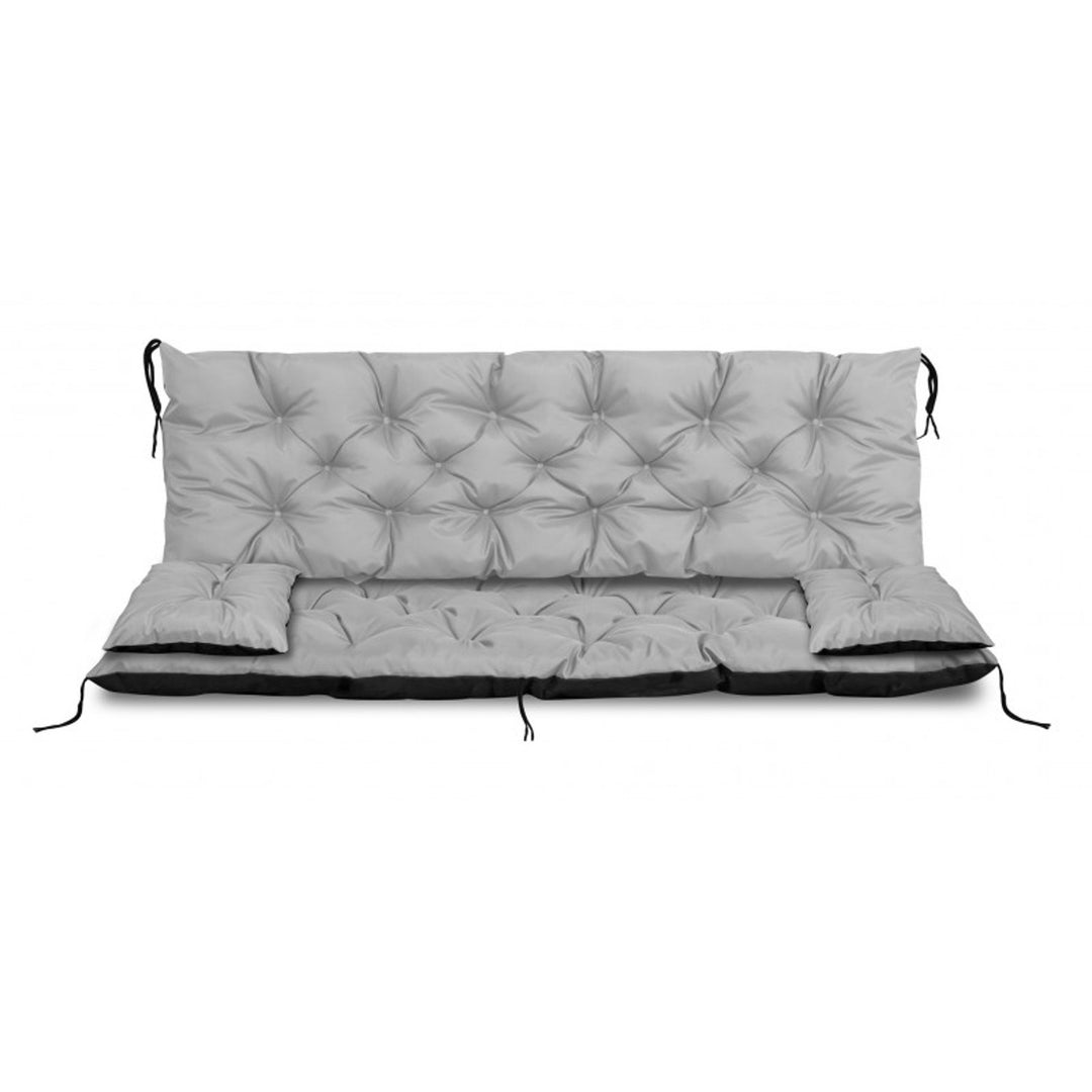 Set da giardino Swing, colore grigio chiaro 150x60x50cm + 2 cuscini 42 x 42 cm