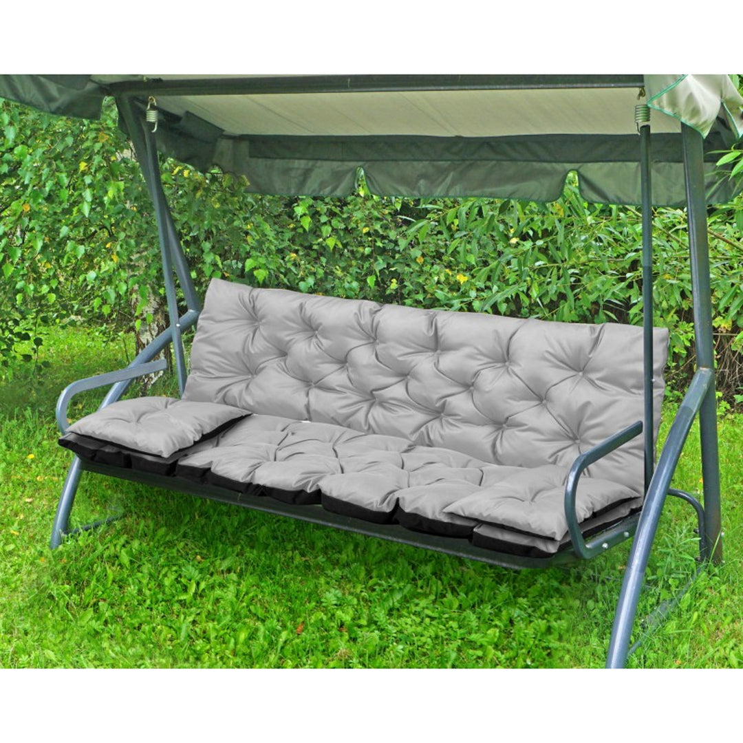 Set da giardino Swing, colore grigio chiaro 150x60x50cm + 2 cuscini 42 x 42 cm