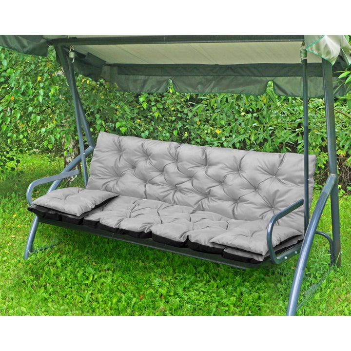 Set da giardino Swing, colore grigio chiaro 150x60x50cm + 2 cuscini 42 x 42 cm