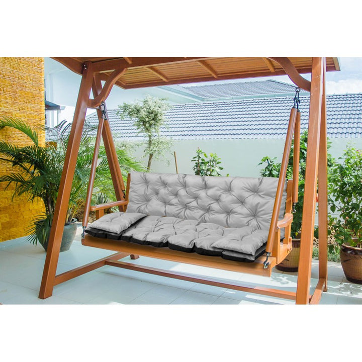 Set da giardino Swing, colore grigio chiaro 150x60x50cm + 2 cuscini 42 x 42 cm