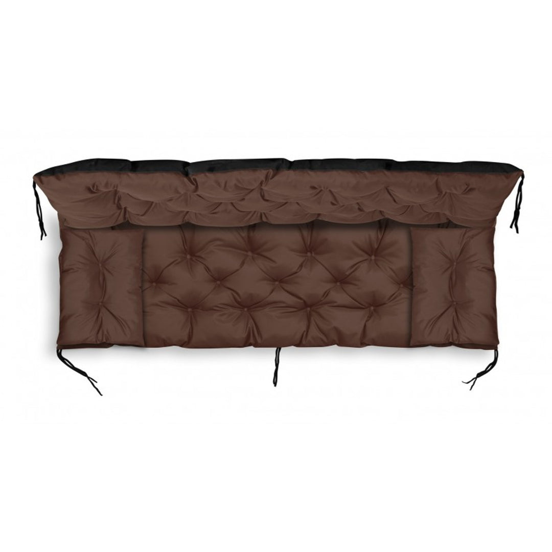 Set da giardino Cuscino Swing  per altalena o panchina, colore marrone 180x60x50cm + 2 cuscini 42 x 42 cm