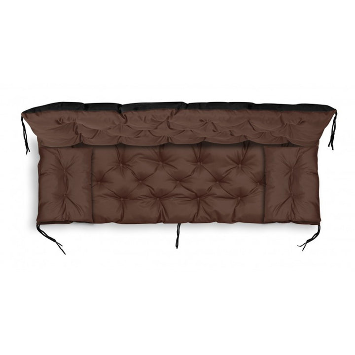 Set da giardino Cuscino Swing  per altalena o panchina, colore marrone 180x60x50cm + 2 cuscini 42 x 42 cm