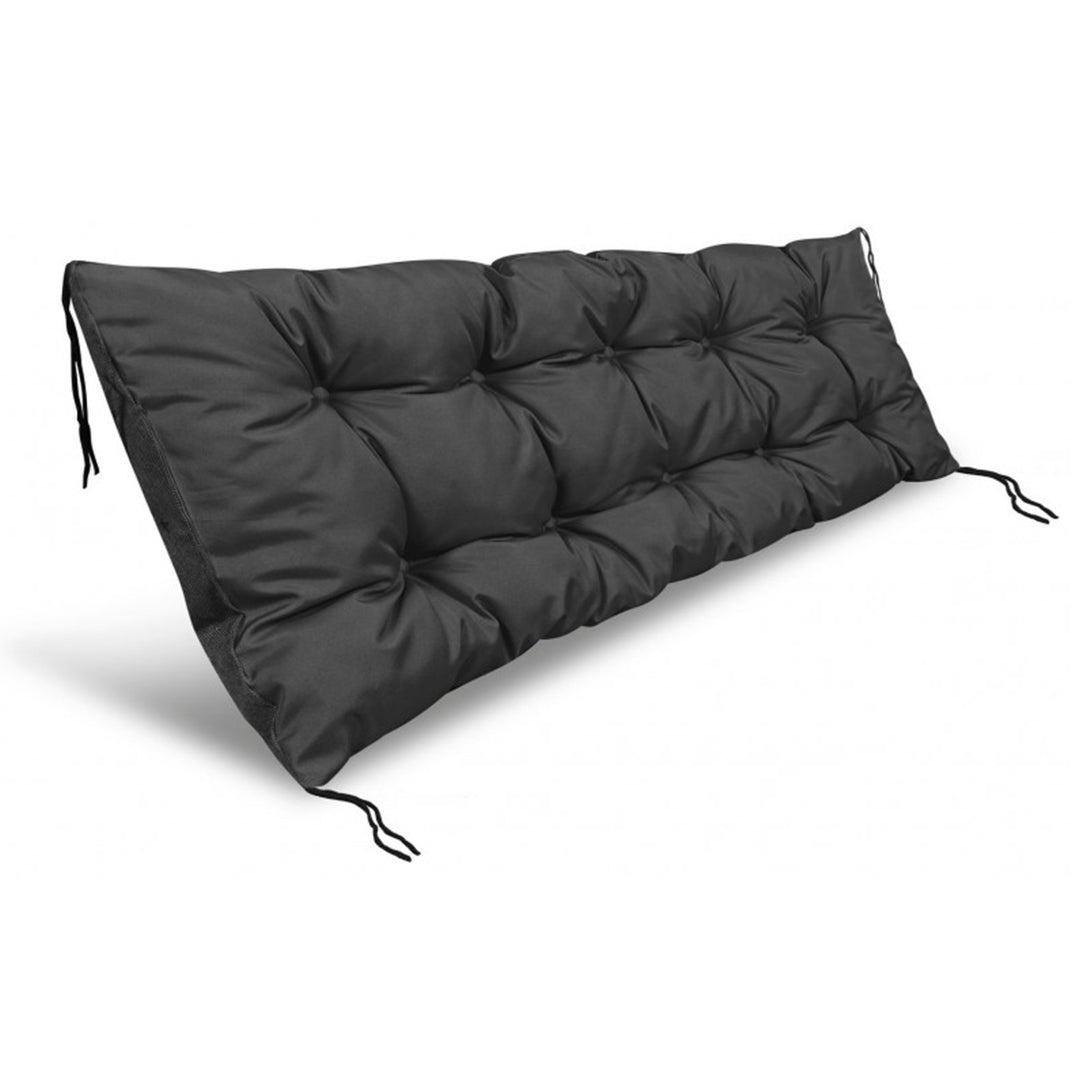 Cuscino impermeabile da giardino per panchina europallet, nero 120x40 cm