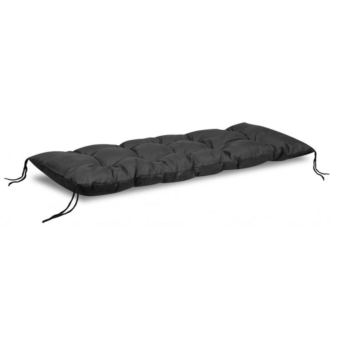Cuscino impermeabile da giardino per panchina europallet, nero 120x40 cm