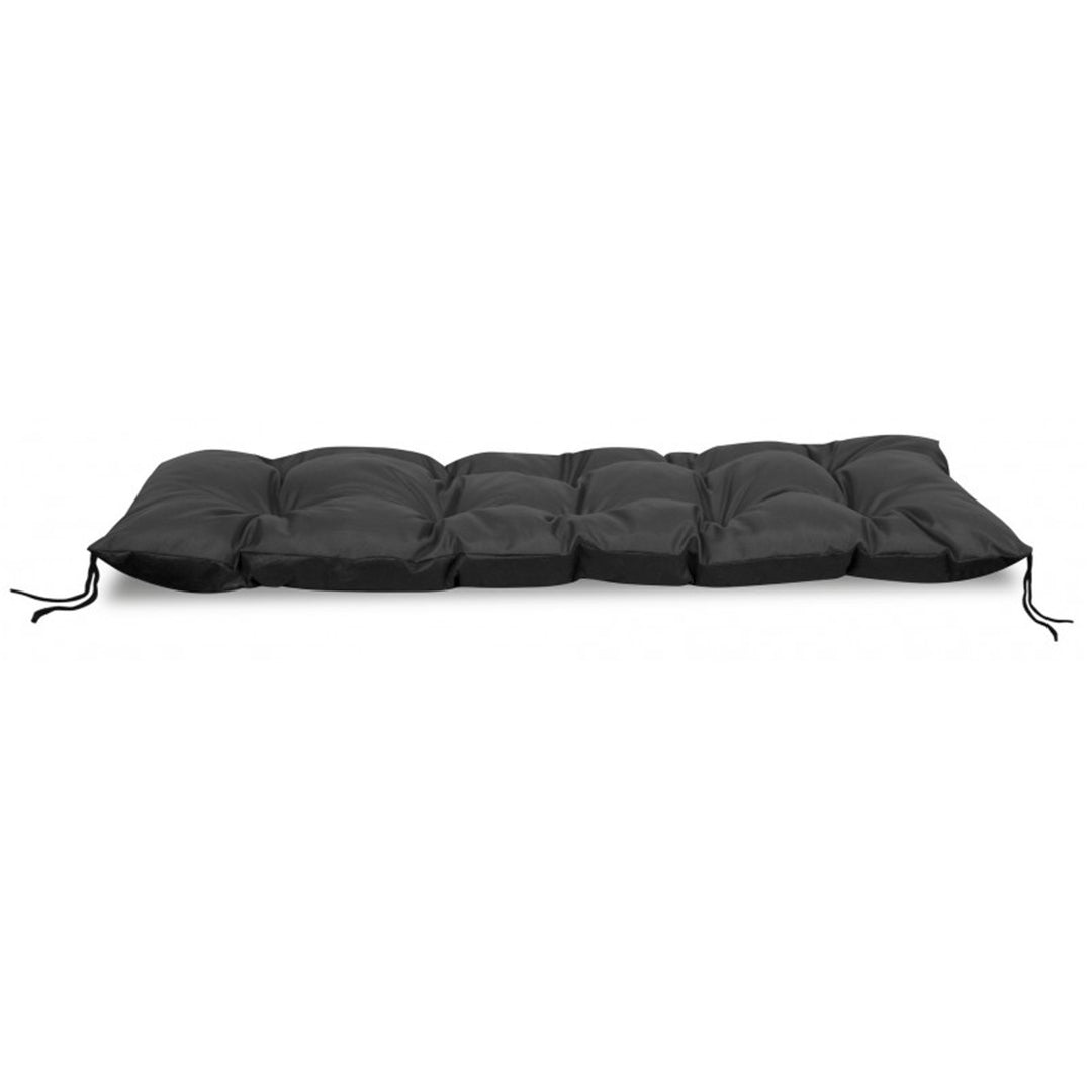 Cuscino impermeabile da giardino per panchina europallet, nero 120x40 cm