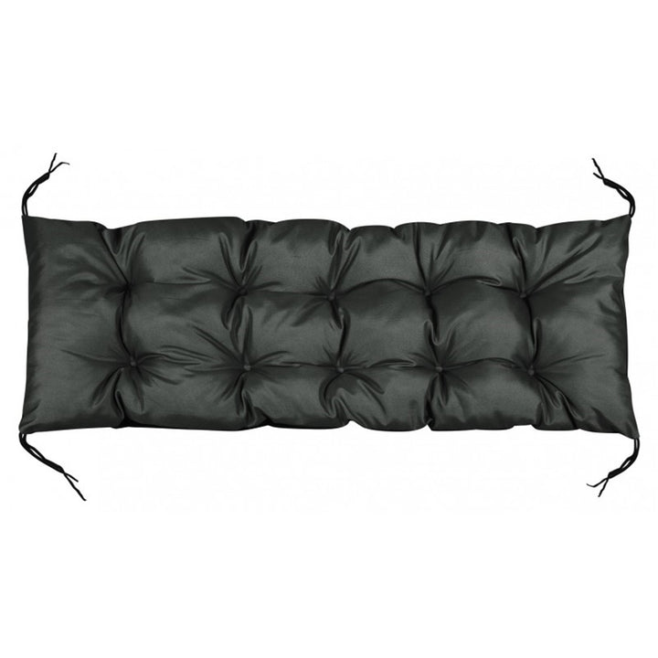Cuscino impermeabile da giardino per panchina europallet, nero 120x40 cm