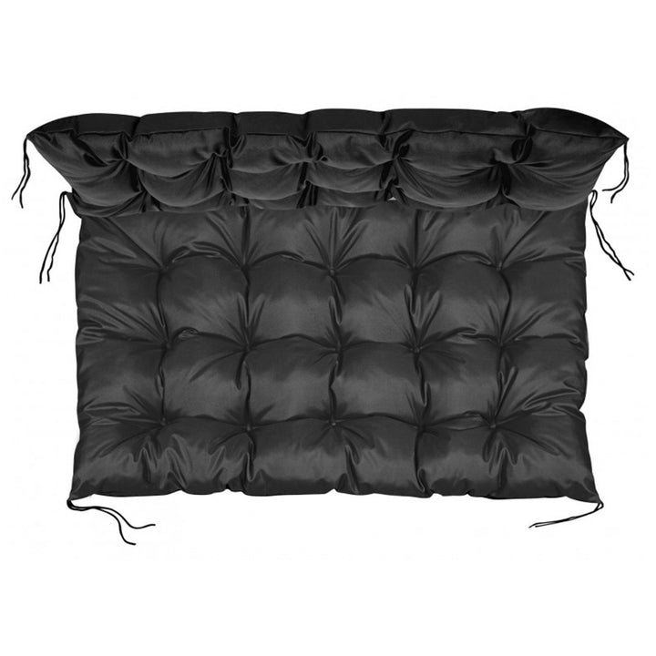 Cuscino impermeabile da giardino per panchina europallet nero 120x80 cm in nero