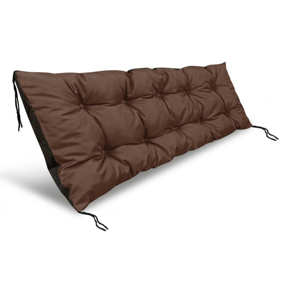Cuscino per panchina da giardino di europallets , colore marrone 120x40 cm