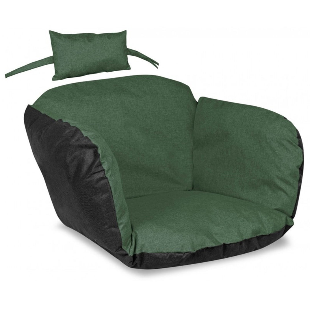 Cuscino da giardino 112x113 cm per sedia sospesa tipo nido di cicogna impermeabile verde