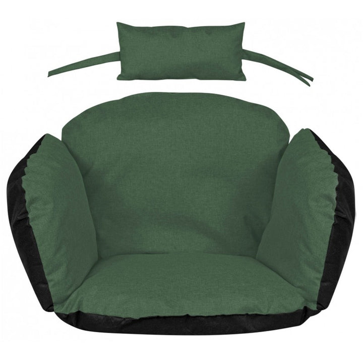 Cuscino da giardino 112x113 cm per sedia sospesa tipo nido di cicogna impermeabile verde