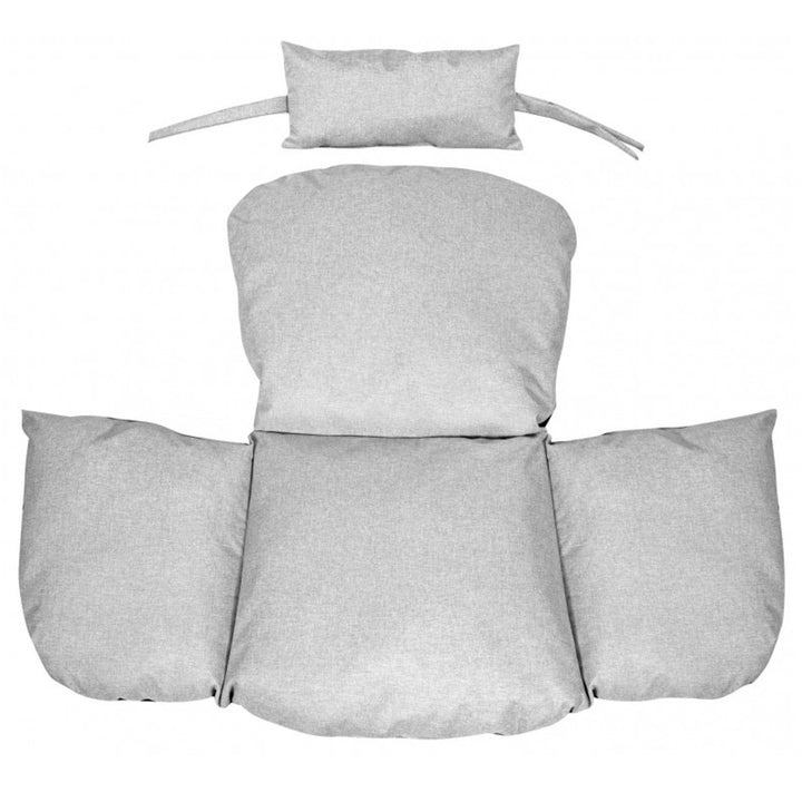 Cuscino da giardino 112x113 cm per sedia sospesa tipo nido di cicogna impermeabile grigio chiaro