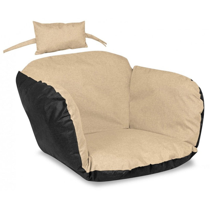Cuscino da giardino 112x113 cm per sedia sospesa tipo nido di cicogna impermeabile beige