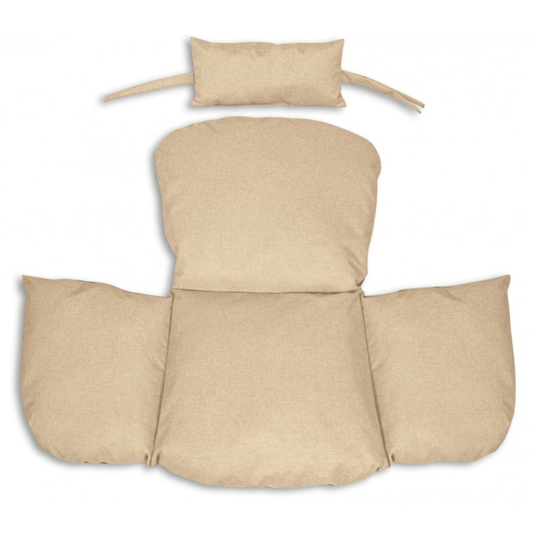 Cuscino da giardino 112x113 cm per sedia sospesa tipo nido di cicogna impermeabile beige
