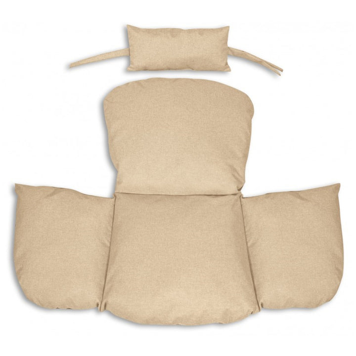 Cuscino da giardino 112x113 cm per sedia sospesa tipo nido di cicogna impermeabile beige