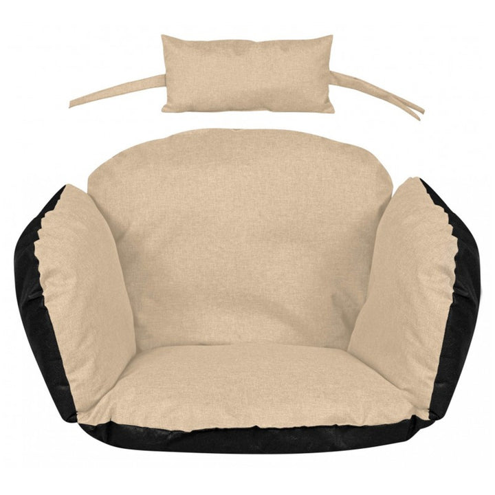 Cuscino da giardino 112x113 cm per sedia sospesa tipo nido di cicogna impermeabile beige