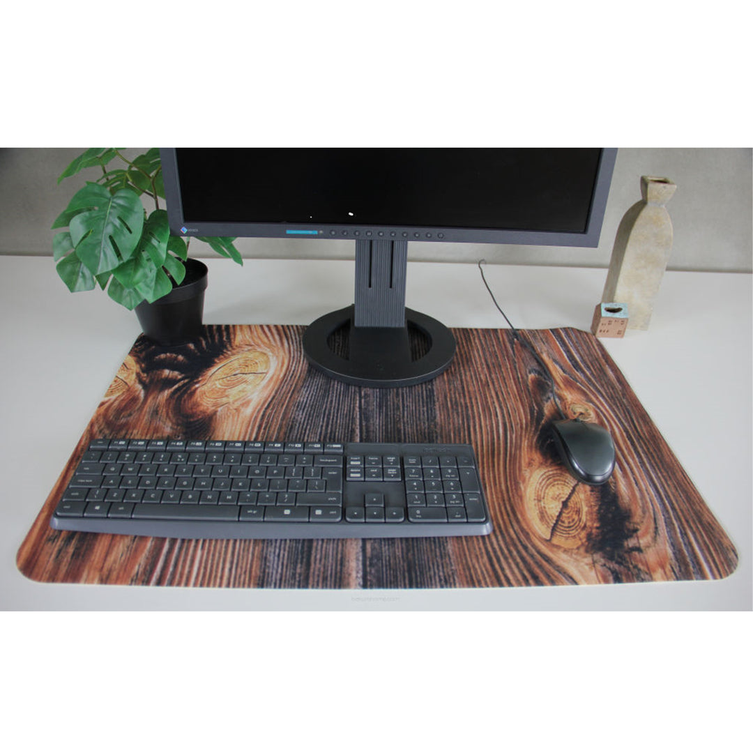 Bertoni, Tappetino da scrivania per tastiera e mouse, in feltro, 50x70 cm, Legno