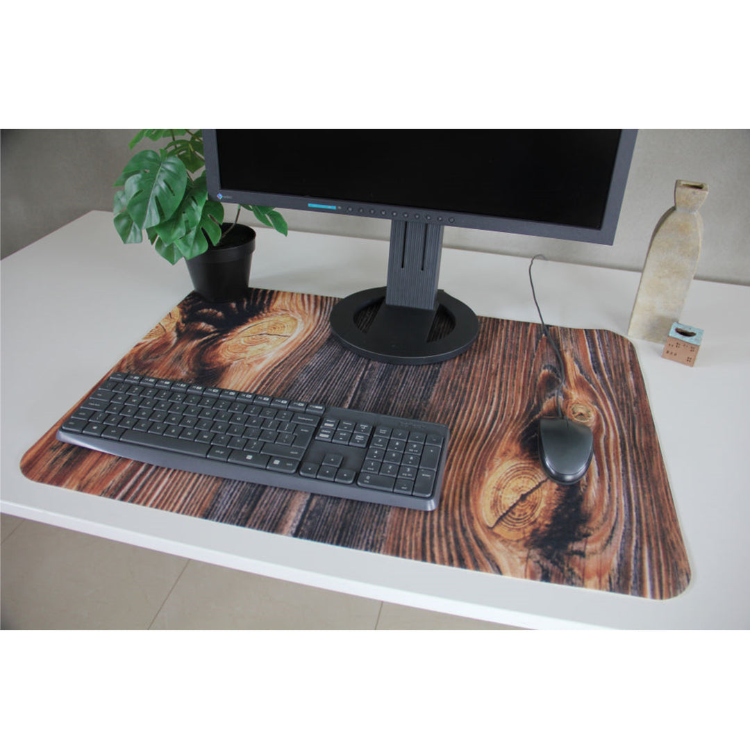 Bertoni, Tappetino da scrivania per tastiera e mouse, in feltro, 50x70 cm, Legno