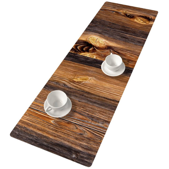 Tovaglia da tavola Bertoni,Runnerin  feltro, 115x40cm, motivo: Legna