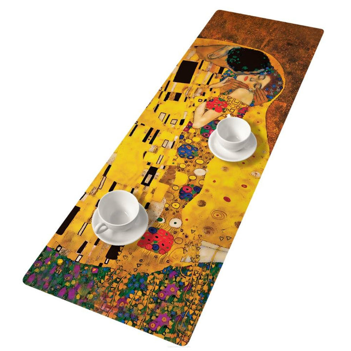 Tovaglia da tavola Bertoni, Runner in feltro, 95x33cm, stampa motivo Kissing