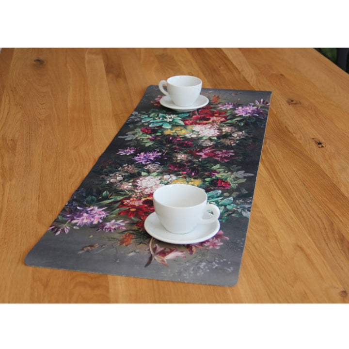 Tovaglia da tavola Bertoni, Runner in feltro, 95x33cm, stampa motivo Bouquet