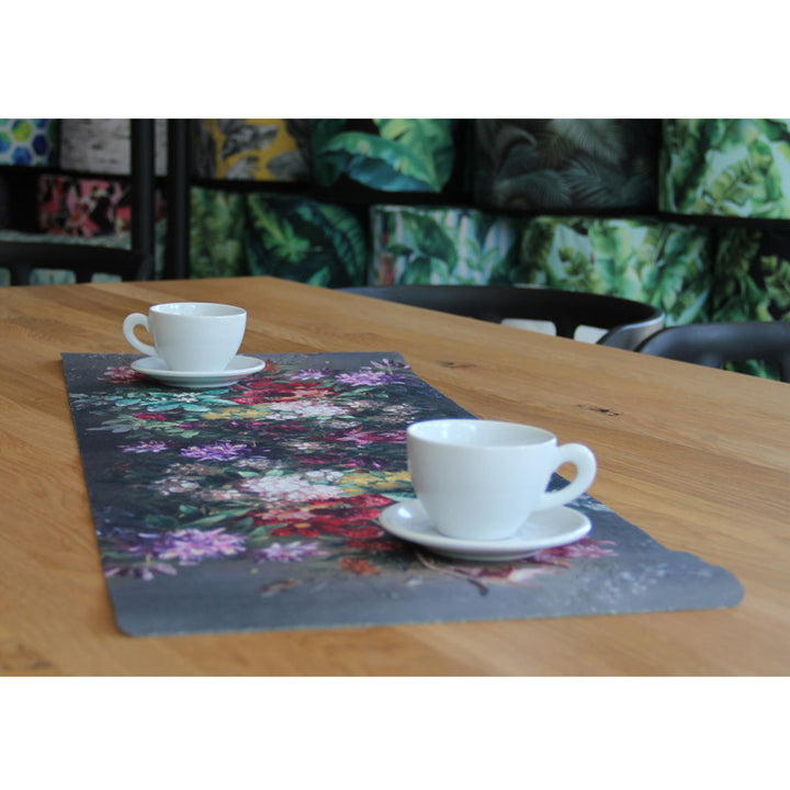 Tovaglia da tavola Bertoni, Runner in feltro, 95x33cm, stampa motivo Bouquet