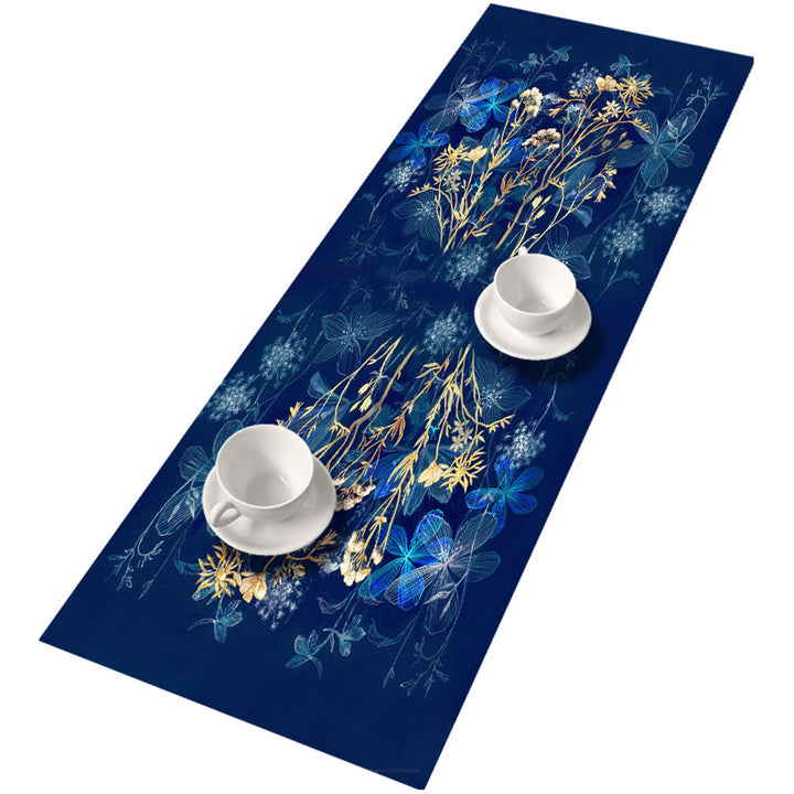 Tovaglia da tavola Bertoni, Runner in feltro, 95x33 cm, motivo stampa Midnight