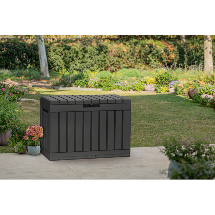 Cassetta da giardino Keter, colore grafite, sedile, 190L, Kentwood