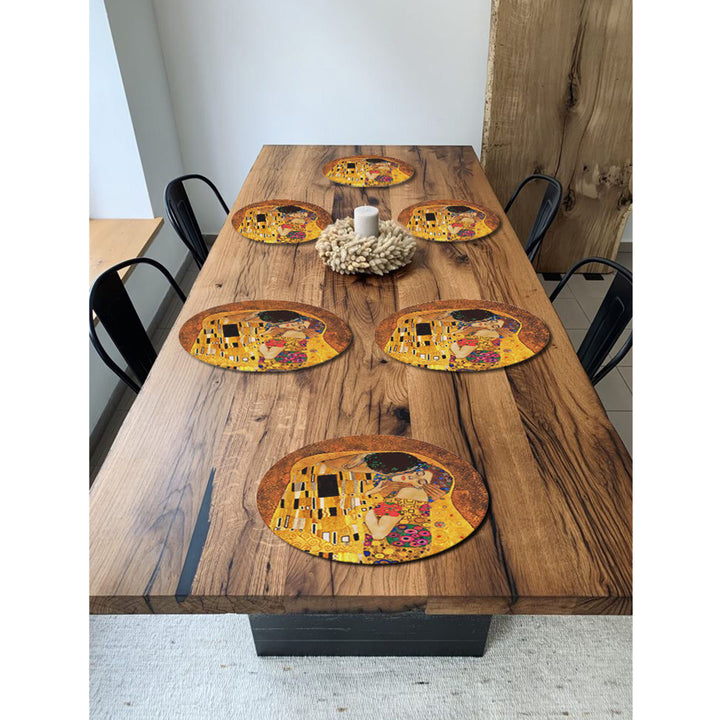 Set di 6 tovagliette Bertoni, rotonde, 33 cm, Kiss